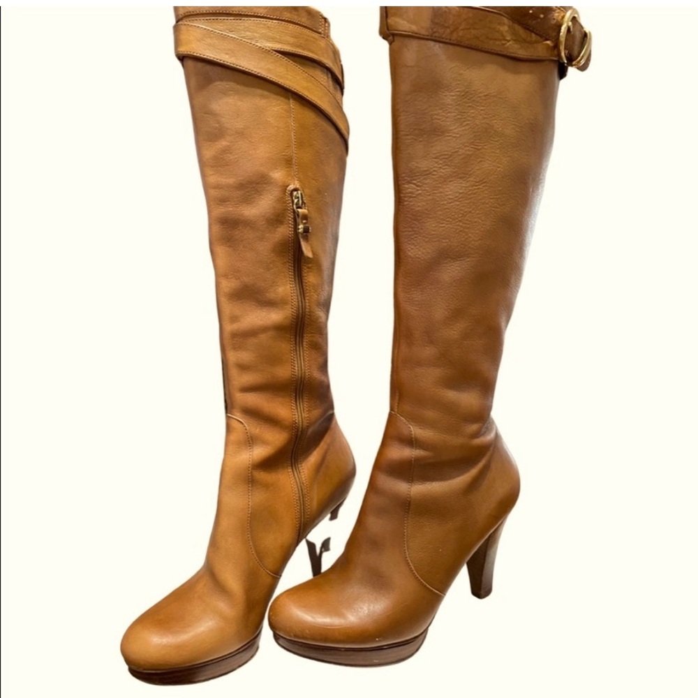 Via Spiga Tan Heeled Boots